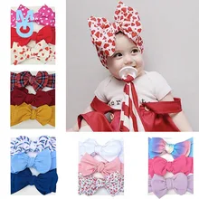 

New 3 Pcs/Set Baby Girl Headband Elastic Bows born Headbands Hair Band For Girls Print Kids Turban Baby Hair Accessories
