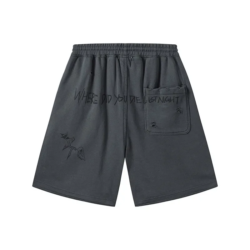 2024 New Fashion Sports SAINT Louis Retro Hollow Knitted Shorts, Unisex Hollow Blue Casual Capris