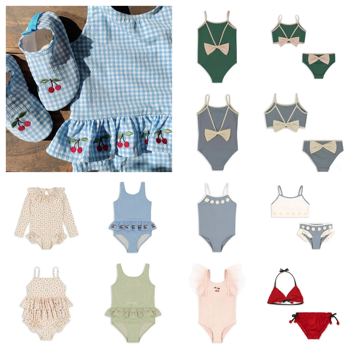 

Kids Swimwear for Girls 24 KS Toddler Girls Swimwear Swimsuit New Summer Baby Girls Cute Print Bow Swimsuits