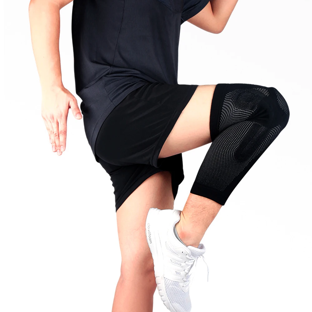 BYEPAIN Sports Full Length Knee Support Leg Compression Non-slip Patella Protector Basketball Spring Leg Warmer For Men Women