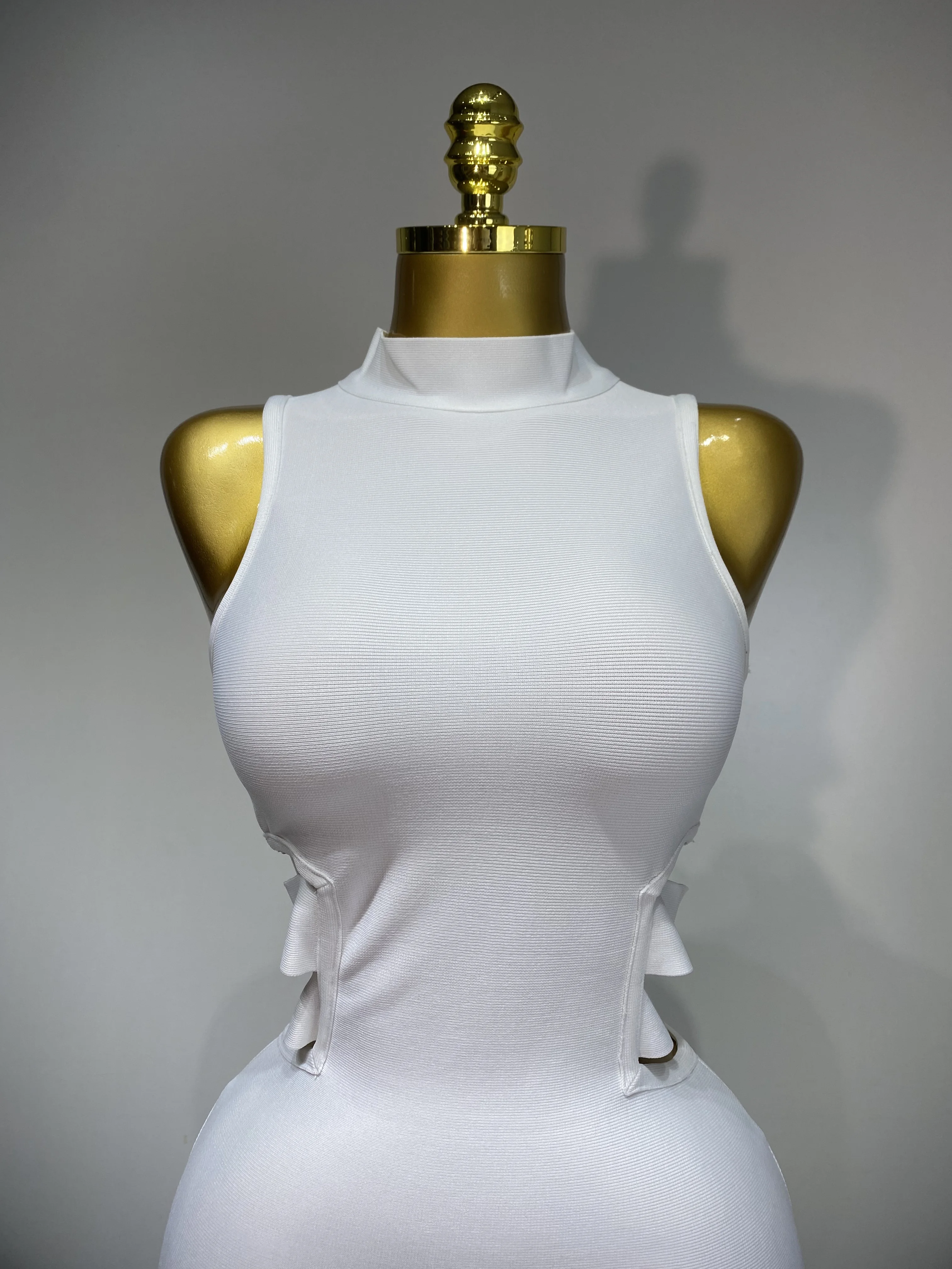 white christmas dresses SANAI CUT OUT TURTLE NECK MIDI DRESS – Ciara Chyanne main image 0