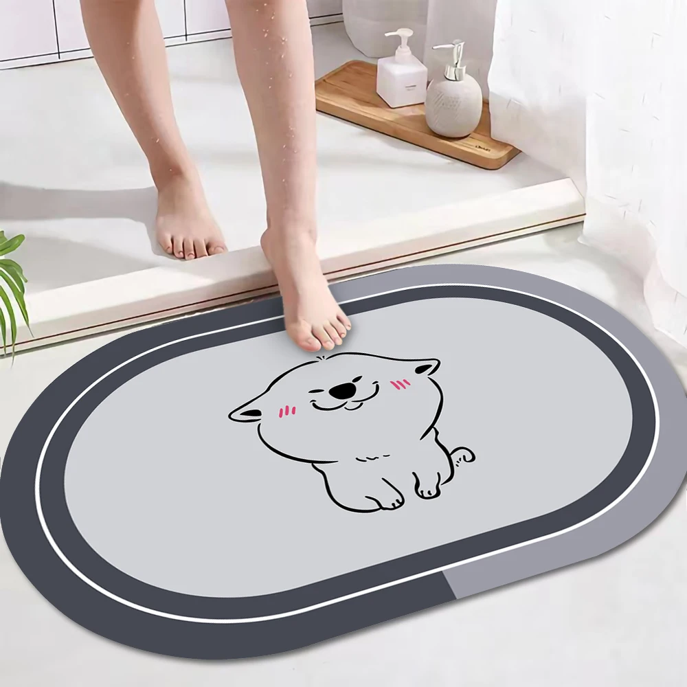 HelloTree Alfombra de baño de piel de napa, súper absorbente, de secado  rápido, delgada, antideslizante, con respaldo de goma para ducha, fregadero  y