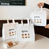 StoBag 10pcs Non-woven Insulation Tote Bag Fabric for Bread Cake Food Package Baking Keep Warm Delivery Reusable Portable Pouch 1