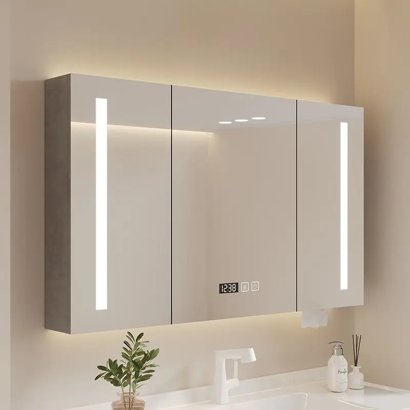 

Bathroom Wall-mounted Smart Mirror Cabinets Makeup Organizer Standing Corner Shelf Storage Display Anti-fog Storage Furniture