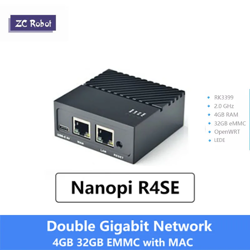 

NanoPi R4SE: 4 Гб RAM - 32 Гб eMMC-с уникальным MAC-адресом