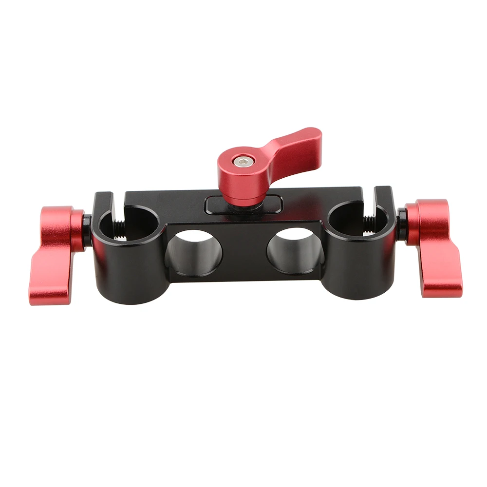 4 Holes 15mm Rod Clamp Compatible With Manfrotto Quick Release Plate For DSLR Ca