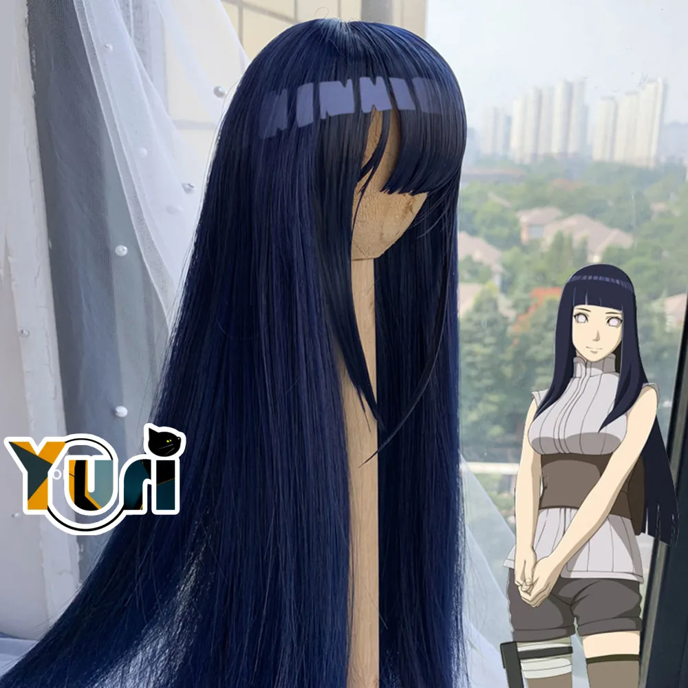 

BJD Doll Use Hyuga Hinata Hard Glue Dark Blue Wig Cosplay 1/3 1/4 BJD Wig Hair Handmade Hairstyle Anime Gift C