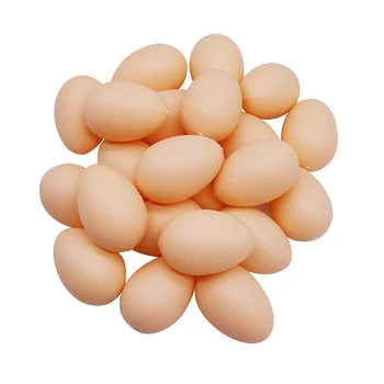 닭장 작은 가짜 계란, 농장 동물 용품 케이지 액세서리, 가이드 닭 둥지 계란, 어린이 장난감 그림, 10 개, 5*3.4cm