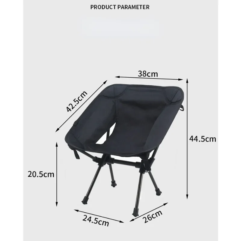 Outdoor Moon Chair Camping Folding Chair Portable Lazy Back Light Aluminum Folding Folding Chair