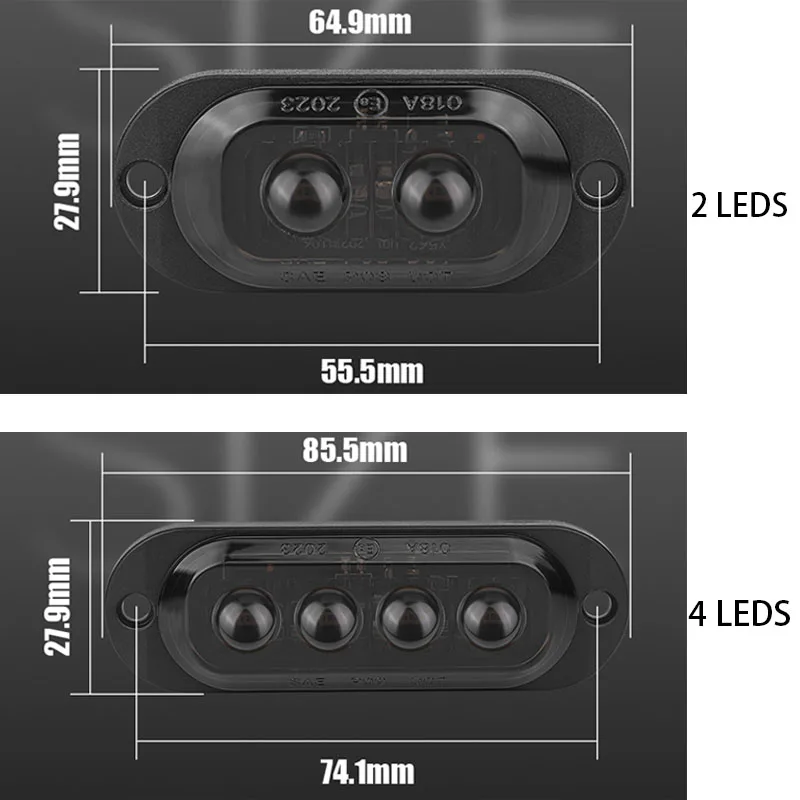 Truck Side Clearance Marker Lamp Warning Tail Lights LED Side Marker Lamp Indicator for Car Bus SUV Lorry Trailer RV 12V 24V