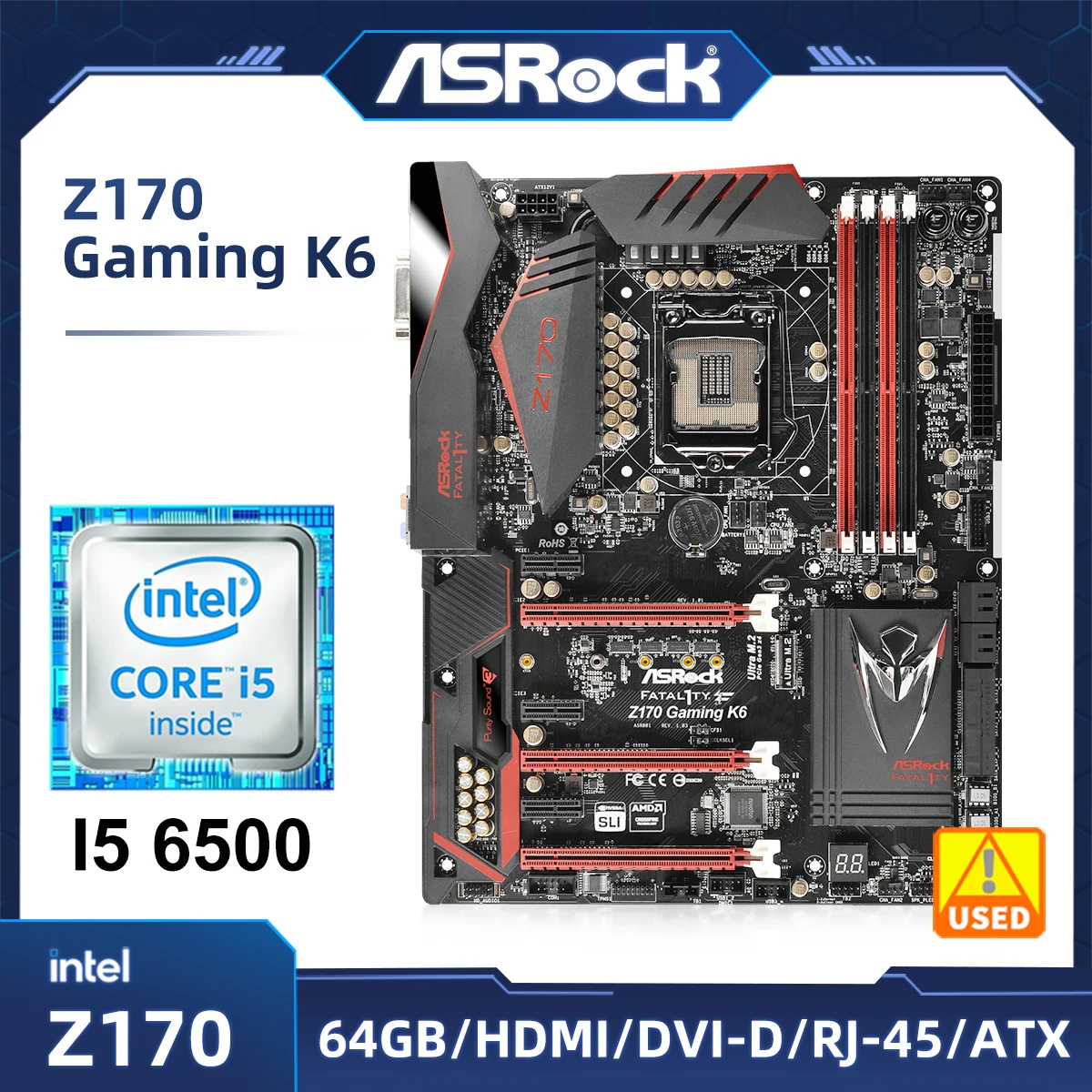 LGA 1151 Motherboard Set ASRock Z170 Gaming K6 With Intel Core I5 6500 LGA 1151 Motherboard Set ASRock Z170 Gaming K6 With Intel Core I5 6500 Cpu Intel Z170 