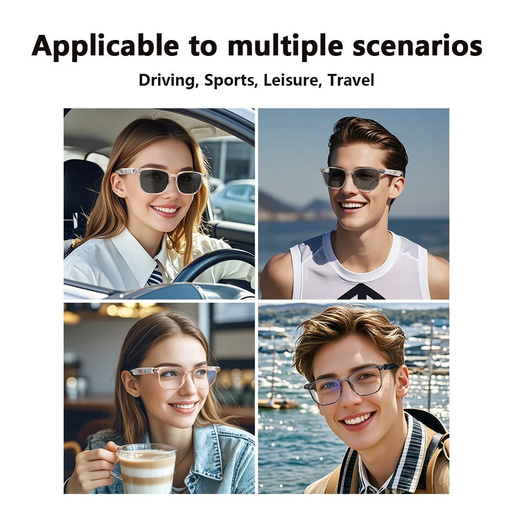 MX06/MZ06 Smart Glasses BT Sunglasses Earphone Outdoor Sports UV400 Polarized Anti Blue Light COLOR-Changing Lens IPX5