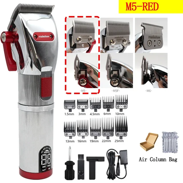 Madeshow M5 M6 Professional Cordless Hair Clipper Men's Barber