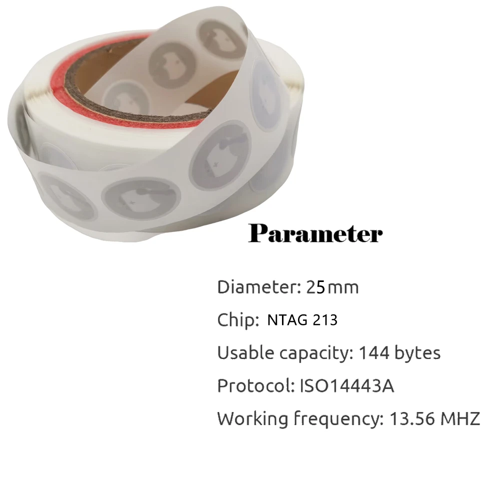 NFC Tag NTAG 213 Chip Stickers for iPhone 13.56MHZ 25mm RFID Universal