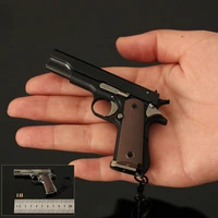 Mini Pistol Keychain 1:3 Nylon Pistol Model Semi-alloy 1911 Disassembled Version Metal Keychain Toy 1