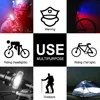 LED Red Blue Shoulder Tactical Police Flashlight with Clip USB Rechargeable Torch Bike Taillight Helmet Warn Light Flashlight 6