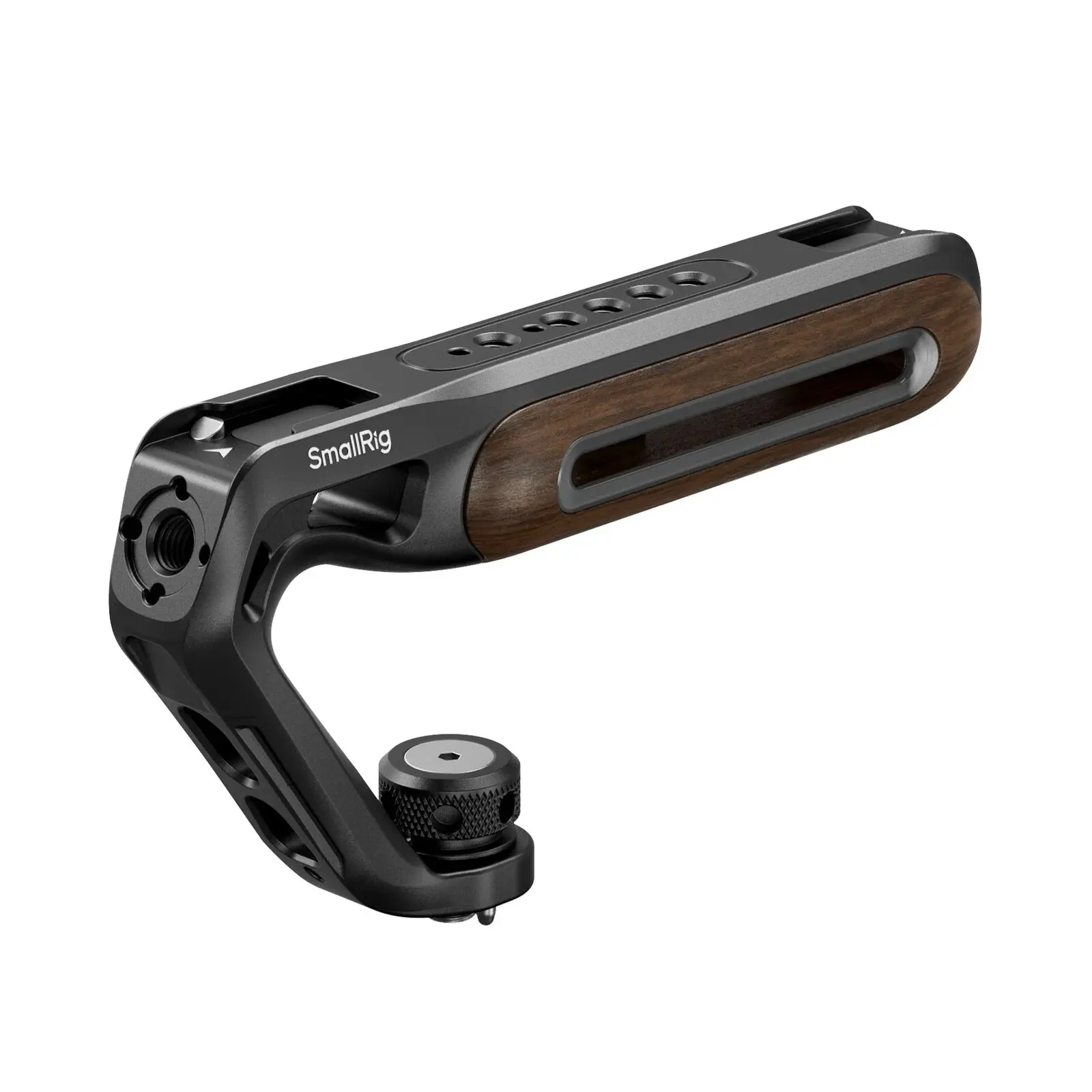 Wooden Top Handle NATO,Cold Shoe,1/4'' ARRI 3/8'' Shooting HandGrip Extend Monit