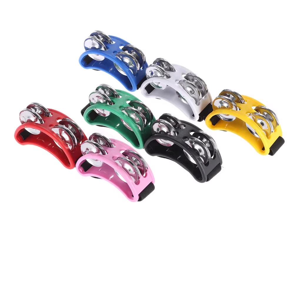 2PCS Foot Rattle Foot Drum Hand Tinker Children's Music Education Tambourine Percussion KTV Musical Instrument Accessories