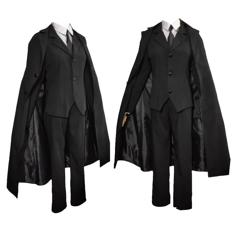 

Anime Bungou Stray Dogs Chuya Nakahara Dazai Osamu Cosplay Costume Suit Set Trench+Shirt+Vest+Pants