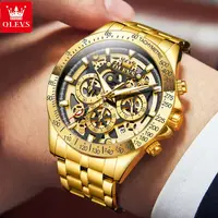 OLEVS 9913 montre pour hommes montre à Quartz classique multifonctionnel montre d'affaires pour hommes 30m étanche boîte lumineuse cadeau 2