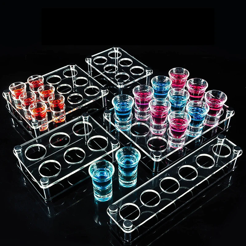 

6/12/24 Hole Acrylic Bullet Wine Glass Storage Rack KTV Bar Party Banquet Wedding For Wine Glass Organization Display Stand