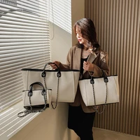 2024 Essentials Women Tote Bag Nylon Large Handbag Chains Shoulder Bags Ladies Big Messenger Young Girls Bag New Shopping Bag 4