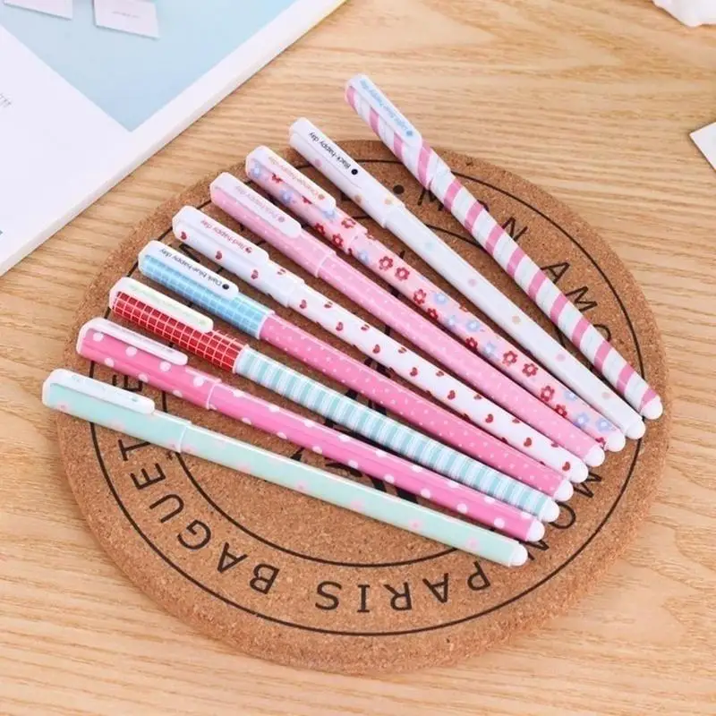 10 Stück/Set Bunte 0,38 mm Gel-Stift Blume Tier Sternenstern Süße Flora Farbige Gel-Stift niedliche Stifte für Schule Stationär – Detail 4