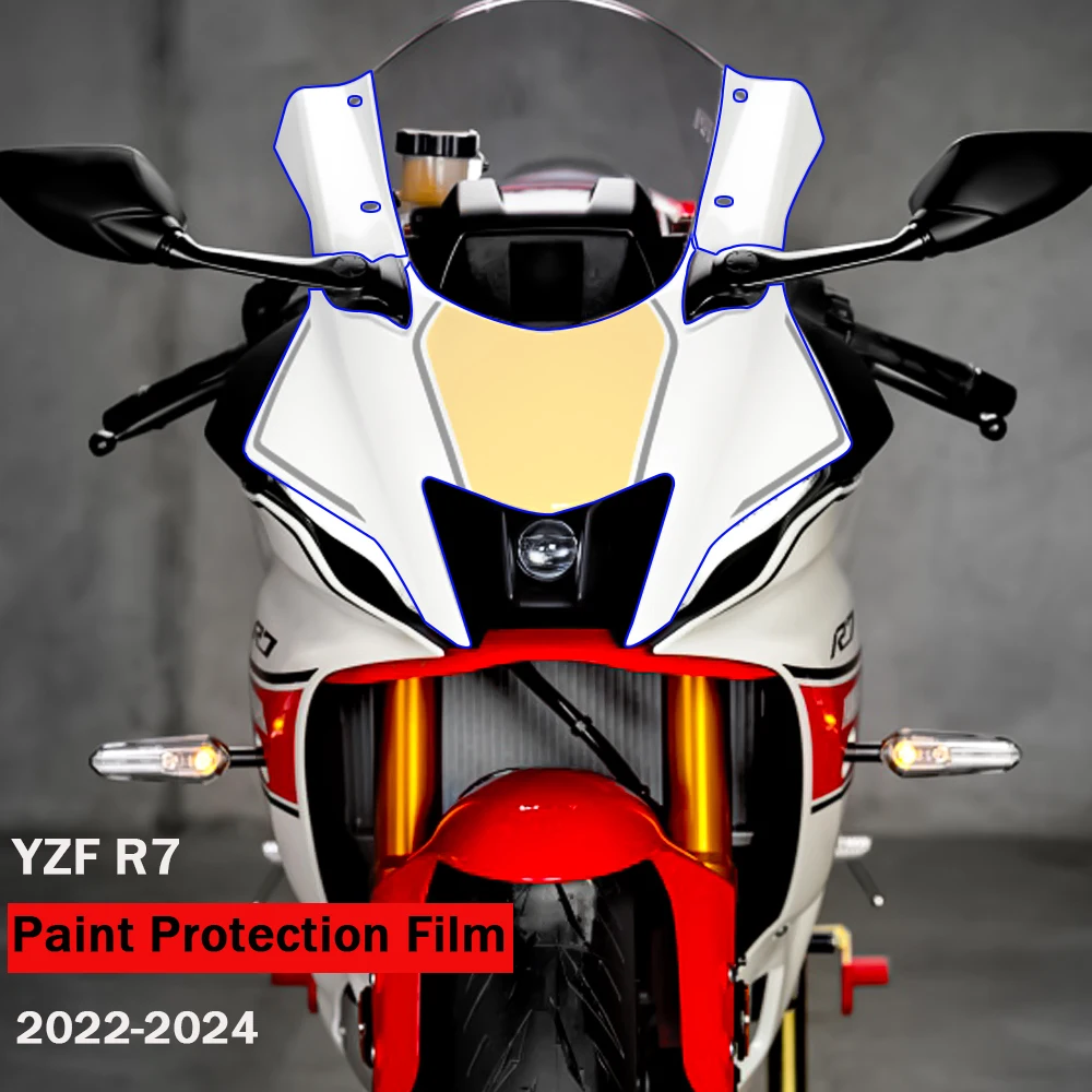 

Anti-Scratch Windshield Protector TPU Fits For YAMAHA YZF R7 Protection Film Transparent Body Sticker Total Protection Kit 2022-