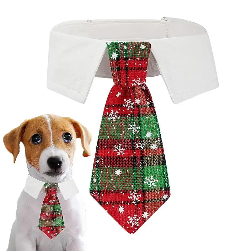 

Pet Christmas Pet Bow Tie Pet Supplies with Red Plaid Soft and Comfortable Neck Grooming Tie for Dogs and Cats Christmas Decor