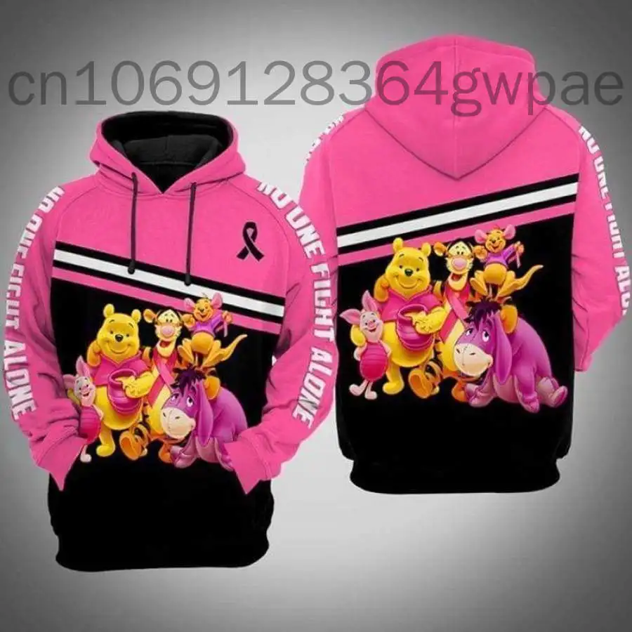 

2024 Disney Winnie The Pooh 3D Men's Hoodie Cartoon Hoodie Sweatshirt Clothing Men Women Kids 3D All Over Print Zipper Hoodie