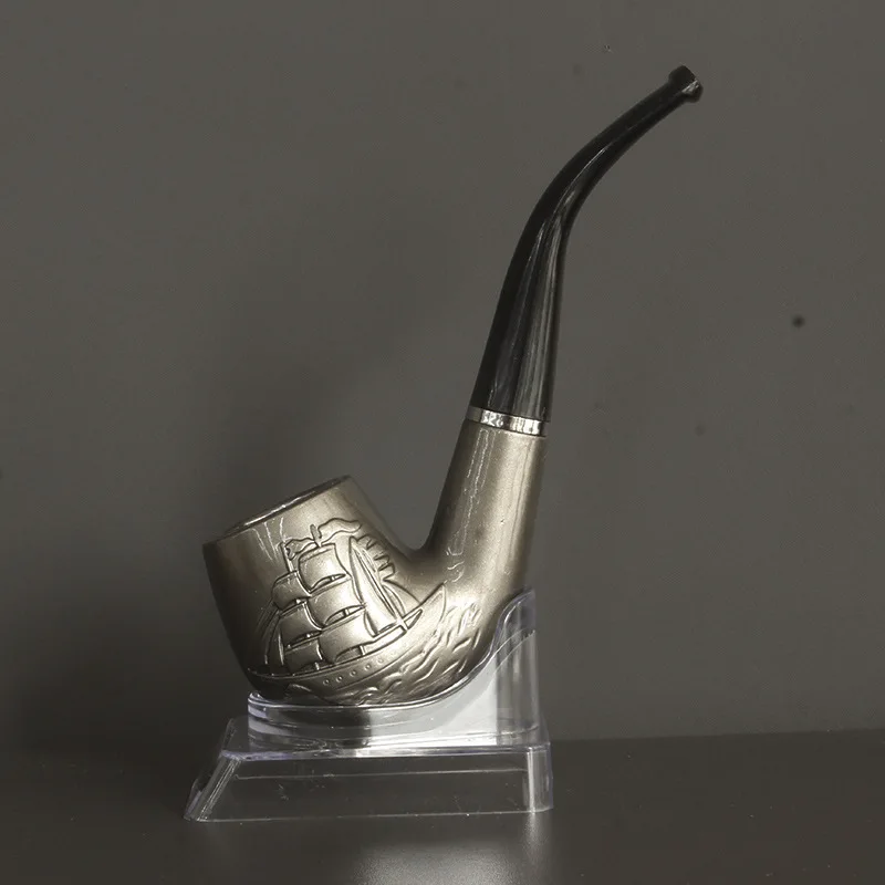 Hot-selling Classic Old-style Pipe Electroplated Bronze and Copper, Smooth Sailing Pipe, Sailing Ship Resin