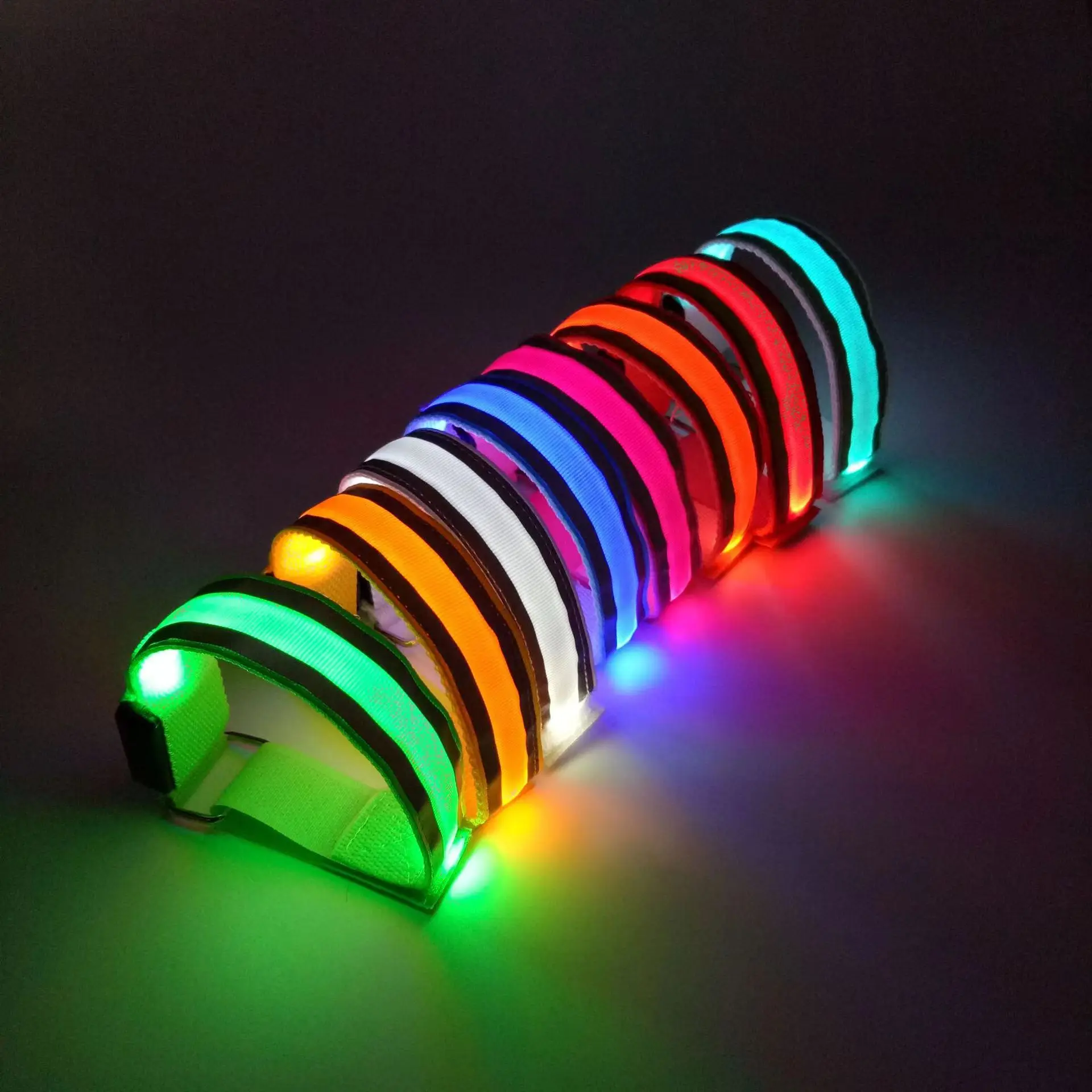 Night Running fluorescent wristband LED running light Cycling light wristband reflective armband Fluorescent wristband Light ban 2