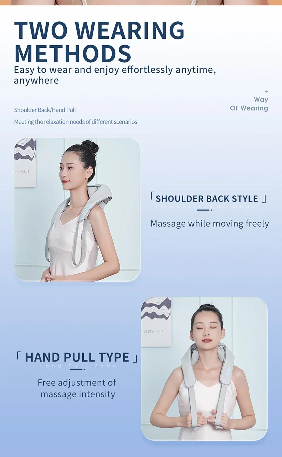 Multifunctional Massage Shawl, Cervical Spine And Back Massager, Heating And Kneading Trapezius Muscle Charging Back Buckle Type