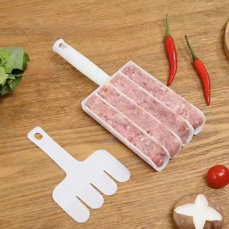 Minced Shrimp-Device Quadruple Mold Meatball Maker Kitchen Squeeze Fish Balls Rice-meat Dumplings Tool Meat & Poultry