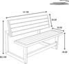 60253 Outdoor Convertible Bench  55 Inch  Harbor Gray 3
