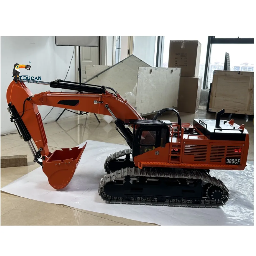 Metalowa 1/8 385CF Giant Hydrauliczna koparka RC Wytrzymałe koparki sterowane radiowo PL18EVLite TOUCAN Ciężarówki Samochody Pojazdy Zabawki dla chłopca 5 Metalowa 1/8 385CF Giant Hydrauliczna koparka RC Wytrzymałe koparki sterowane radiowo PL18EVLite TOUCAN Ciężarówki Samochody Pojazdy Zabawki dla chłopca - Image 5