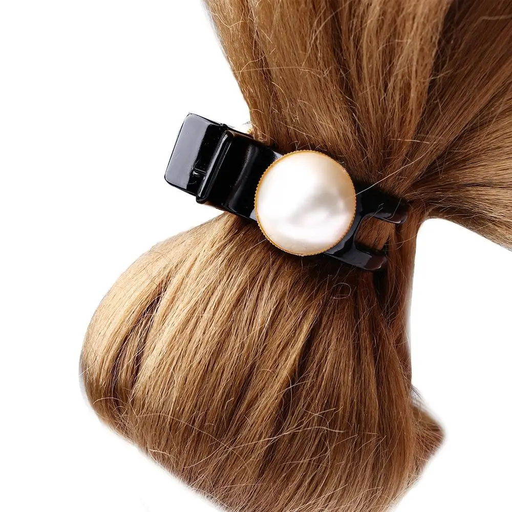 

Модные Элегантные мини-заколки для волос, черные милые большие жемчужные Заколки, аксессуары для волос, инструменты для моделирования