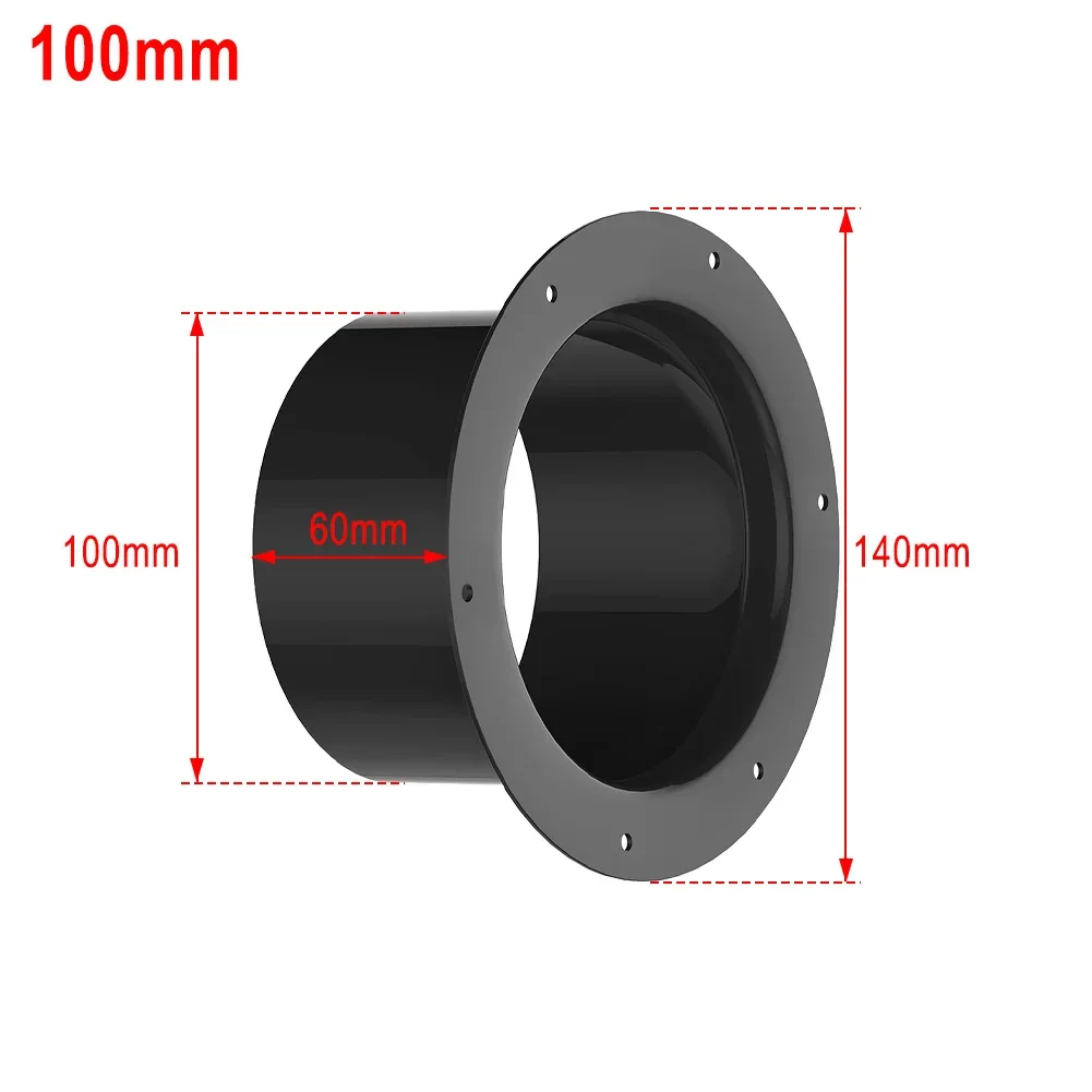 1pc ABS Wall Flange Connector for Ventilation Pipe Air Ducting Connection Round 100mm 125mm 150mm Flange Connector