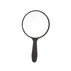 Charming Portable Handheld Makeup Mirror with Anti - Fall Design (Black - L)