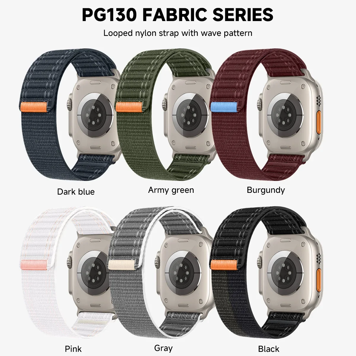 Wave Pattern Nylon Strap Bracelet