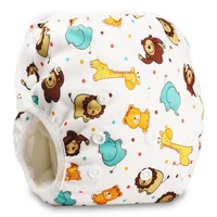 [Littles&Bloomz]  Baby Reusable 1PC Swim Diapers Cartoon Swimwear Children adjustable summer swimming Nappy pants Diaper 6