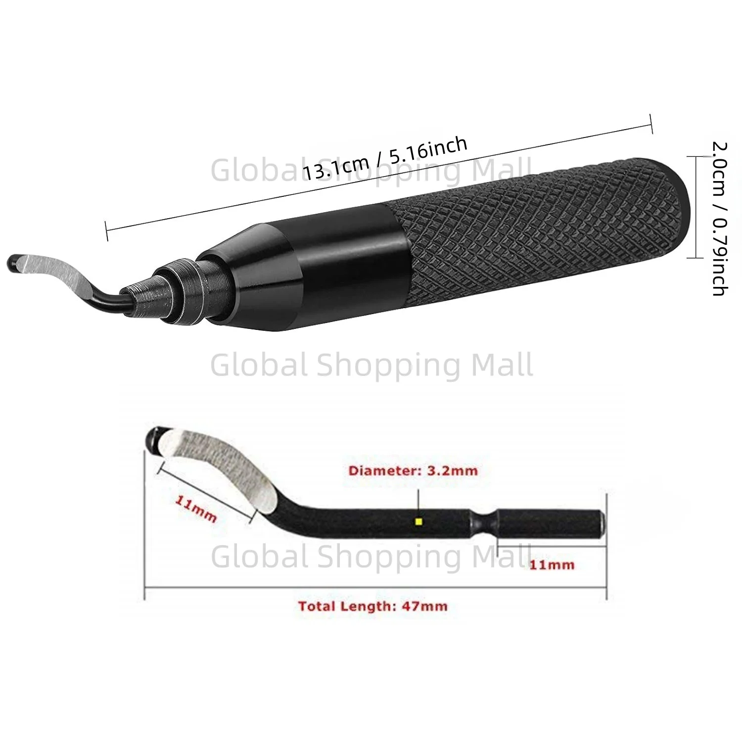 RB3000 핸들 버 금속 디버링 도구 10pcs BS1010 트리밍 블레이드 디버링 버 스크레이퍼 목재 플라스틱 리머 도구