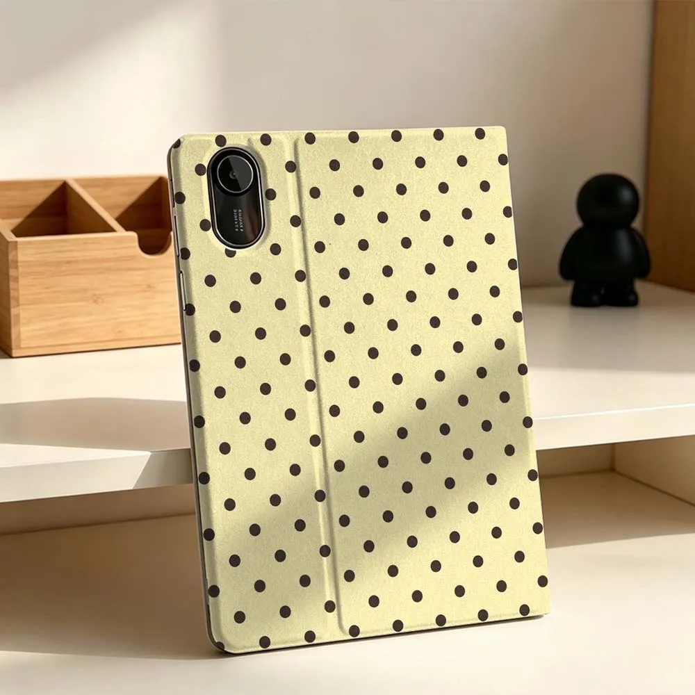 Cute Line Circle Art Vertical Gift Foldable Tablet Case