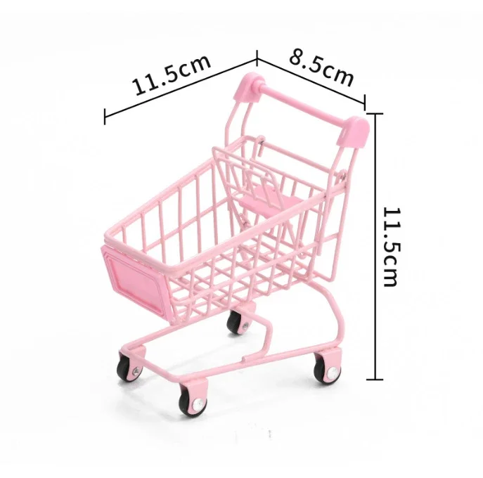 Miniature Shopping Cart Toy – Perfect for Pretend Play and Kids' Room Decor