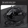 New Fashion Men PU Leather Backpack Black School Bags for Teenager 15.6 Inch Laptop Backpacks Mochila Masculina High Quality 4