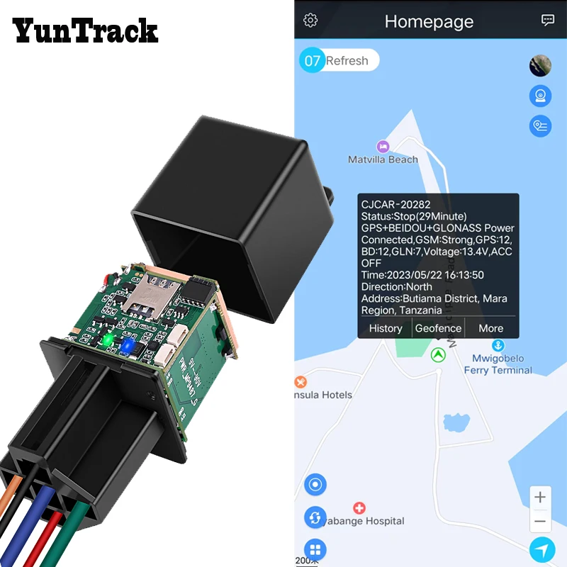 Motocicletacarro4GrelescondidoGPSTrackercortarleorebocado