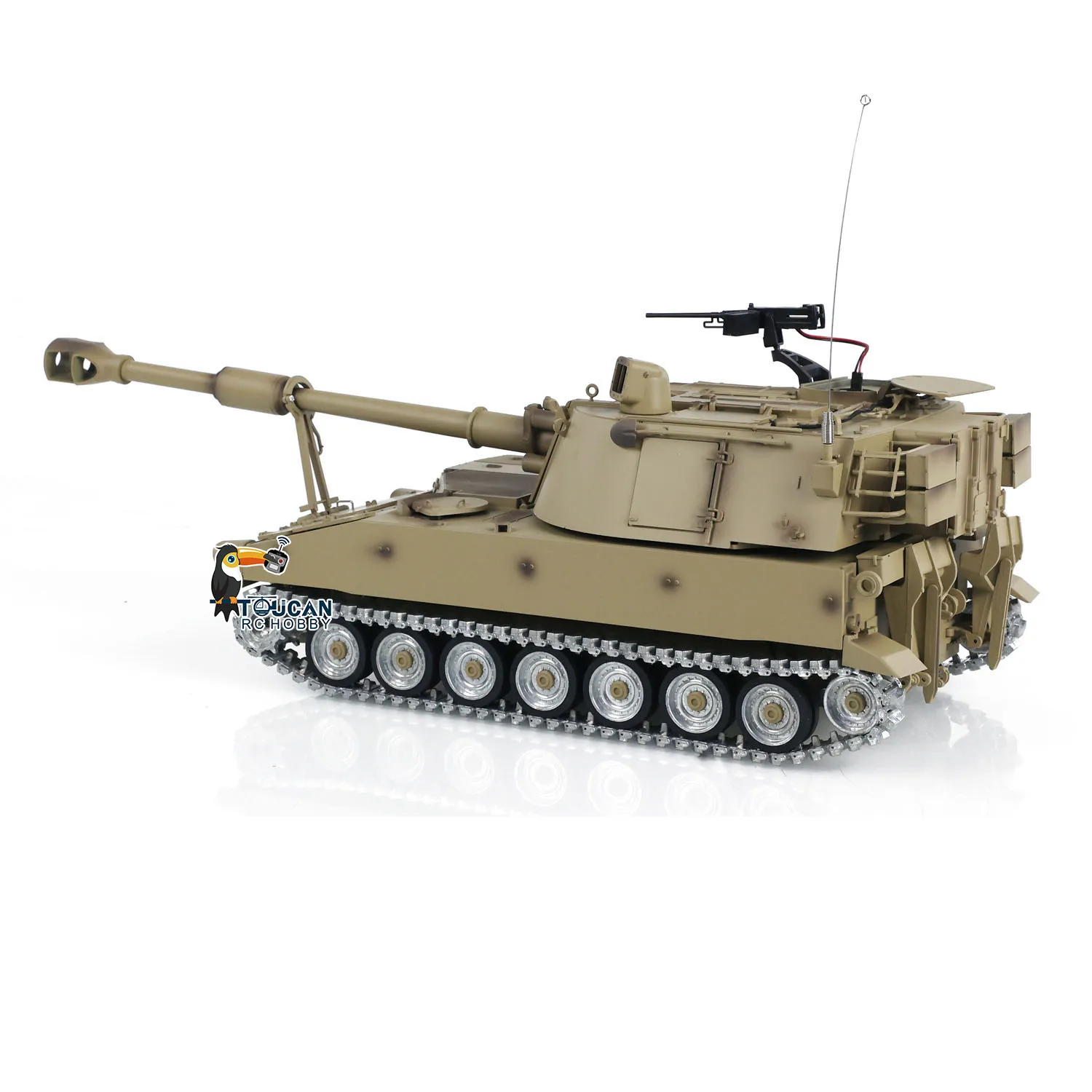 Tongde RTR 1/16 Scale M109A2 RC Military Tank Metal Wheels Infrared BB Barrel Recoil Controlled Panzer Truck Vehicle TH24240 4