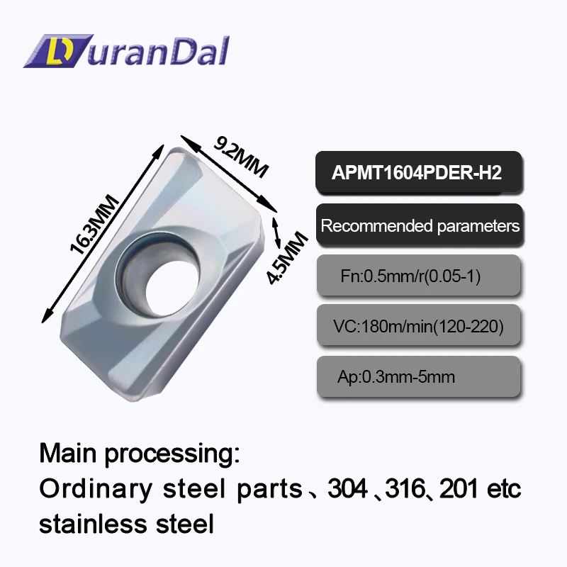 

10pcs APMT160408 H2 Milling Inserts 100% Original Carbide Inserts Milling Machine Tools For Stainless Steel and Steel
