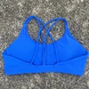 Women Cross Straps Sports Bra Gym Workout Crop Top Yoga Vest High Impact Fitness Bralette Push Up Running Tight Padded Underwear 4