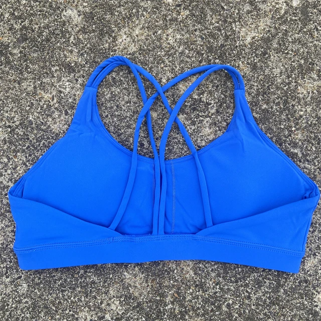 Women Cross Straps Sports Bra Gym Workout Crop Top Yoga Vest High Impact Fitness Bralette Push Up Running Tight Padded Underwear 4